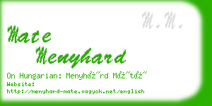 mate menyhard business card